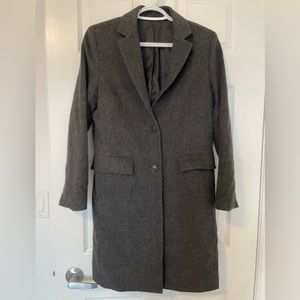 Uniqlo gray wool coat - M